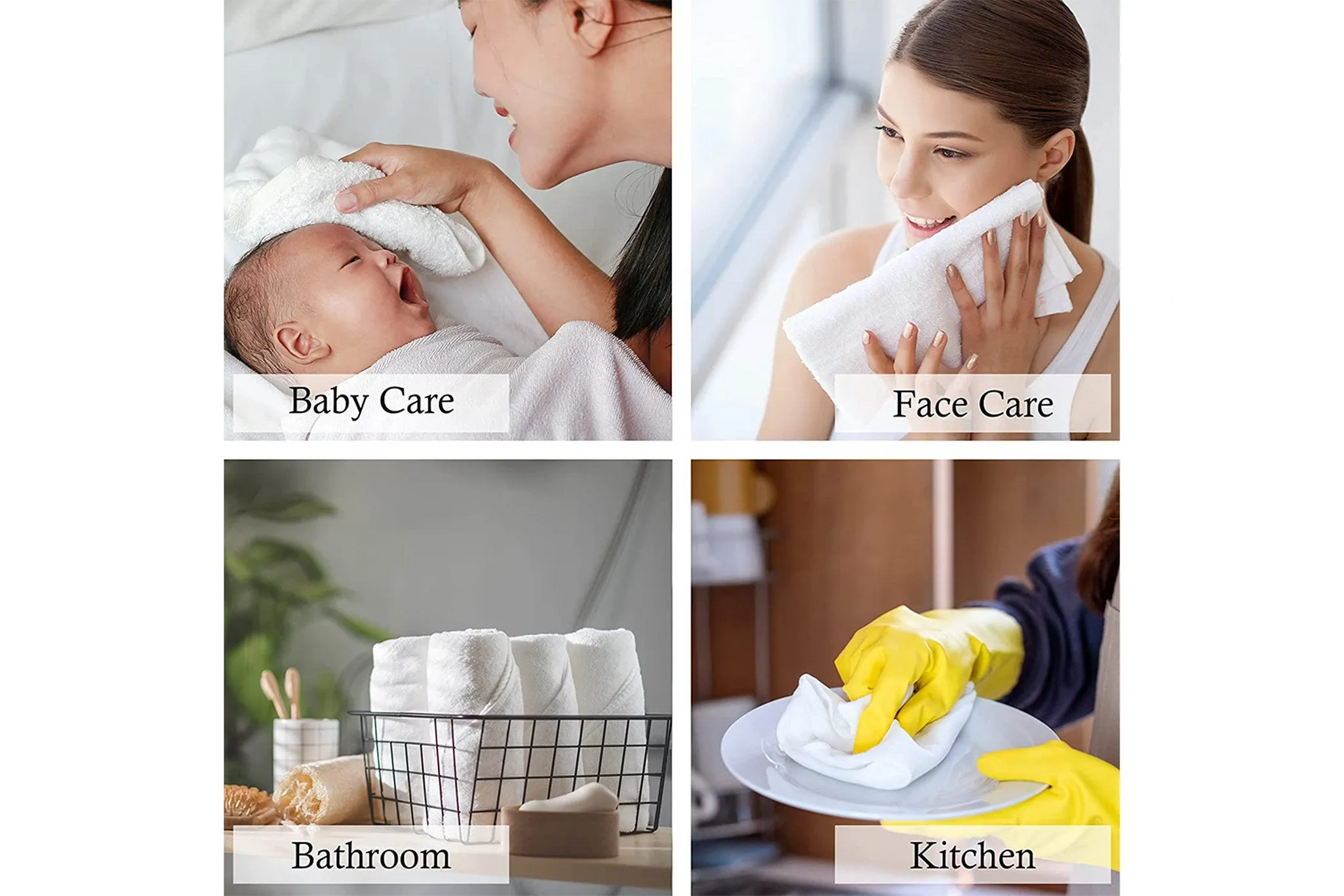 288 Bulk Pack 24 Dozen Luxury Cotton Washcloths (13x13 Inches) - Easy Care,Thick Super Soft Highly Absorbent quick dry, Premium Cotton Hand Towels