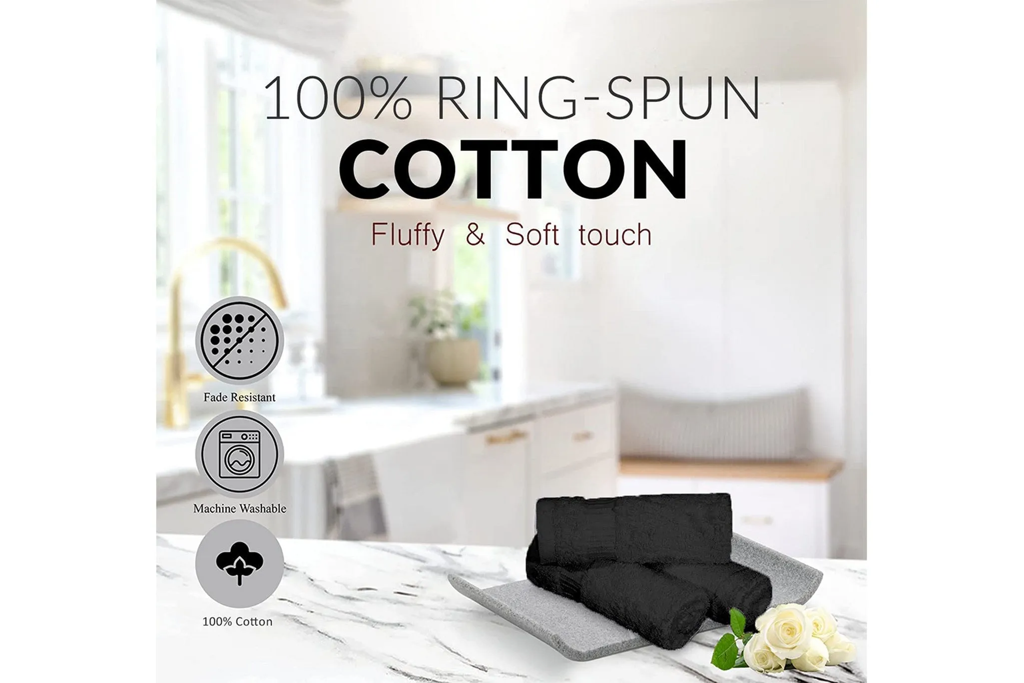 288 Bulk Pack 24 Dozen Luxury Cotton Washcloths (13x13 Inches) - Easy Care,Thick Super Soft Highly Absorbent quick dry, Premium Cotton Hand Towels