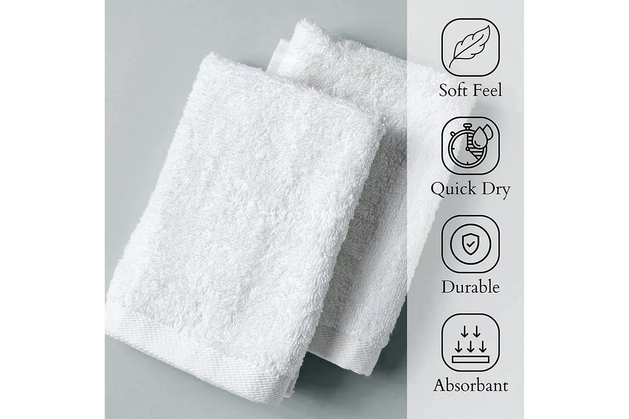 288 Bulk Pack 24 Dozen Luxury Cotton Washcloths (13x13 Inches) - Easy Care,Thick Super Soft Highly Absorbent quick dry, Premium Cotton Hand Towels
