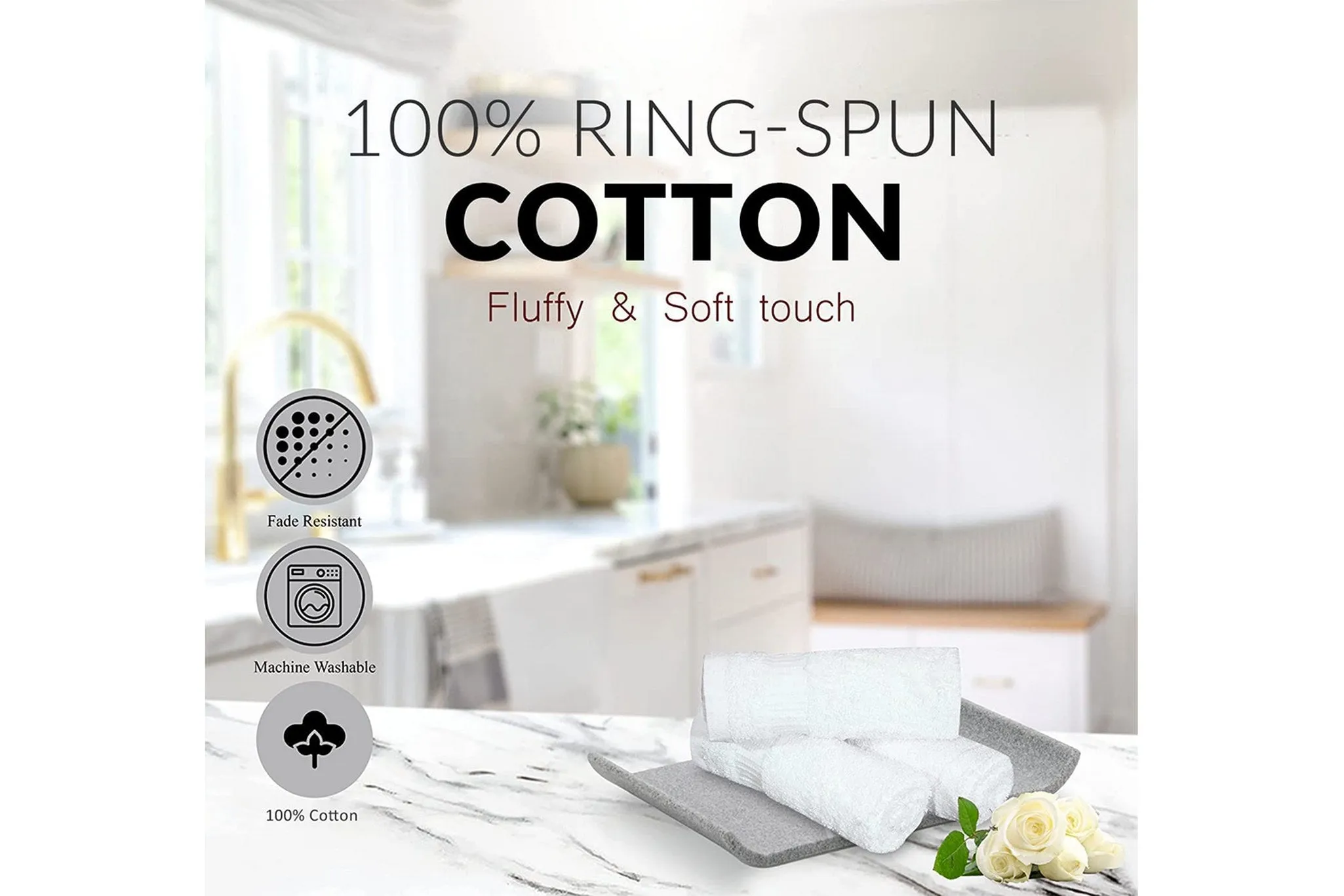 288 Bulk Pack 24 Dozen Luxury Cotton Washcloths (13x13 Inches) - Easy Care,Thick Super Soft Highly Absorbent quick dry, Premium Cotton Hand Towels