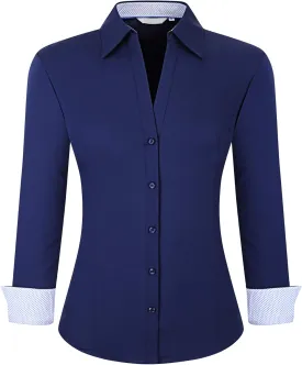 Alex Vando Womens Button Down Shirt Wrinkle Free Casual Long Sleeve Work Blouse Tops