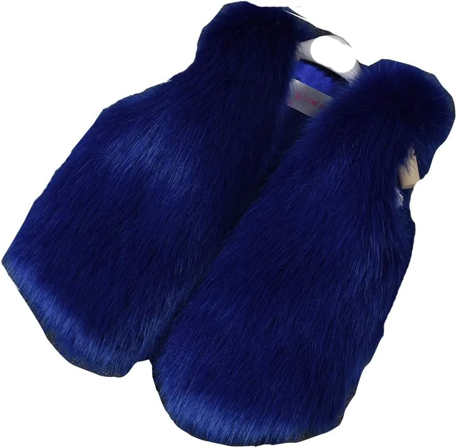 benetia Girls Boys Faux Fur Vest Coat