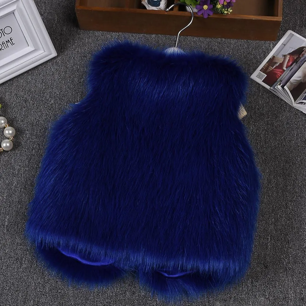 benetia Girls Boys Faux Fur Vest Coat