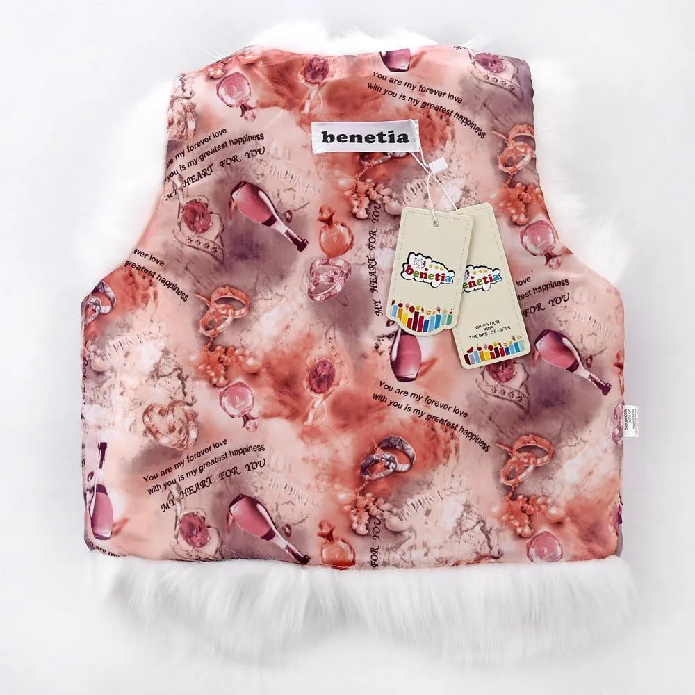 benetia Girls Boys Faux Fur Vest Coat