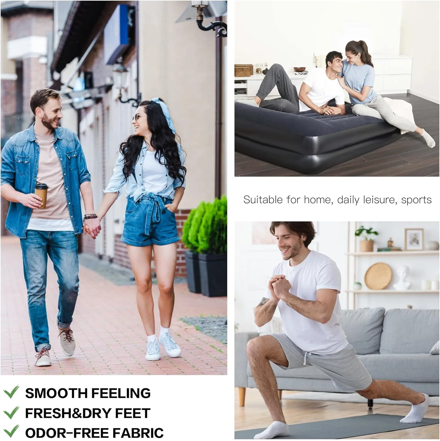 CLOSEMATE 6 Pairs Bamboo Viscose Ankle Low Cut Breathable Non Slip Casual Short Socks for Men Women
