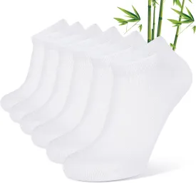 CLOSEMATE 6 Pairs Bamboo Viscose Ankle Low Cut Breathable Non Slip Casual Short Socks for Men Women