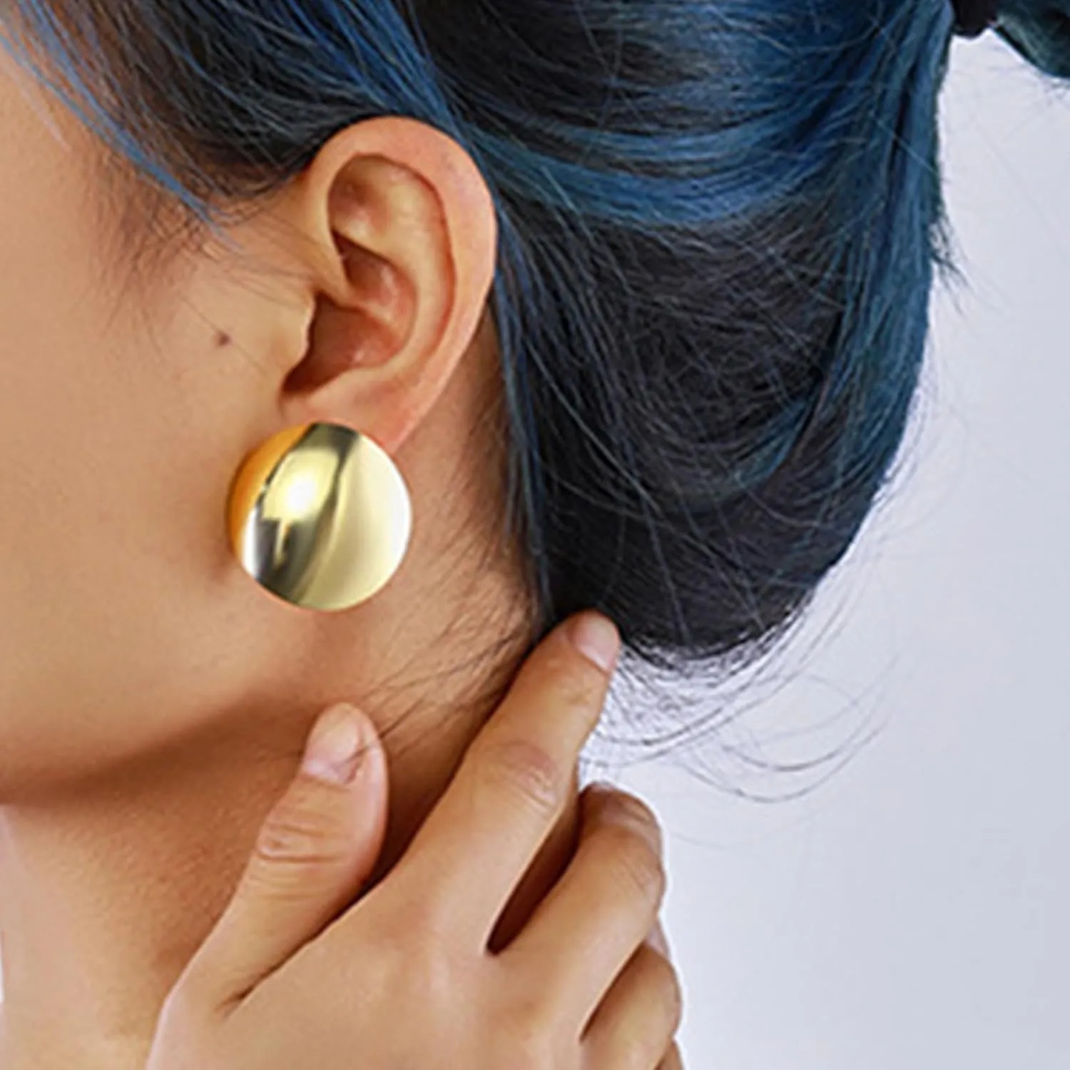 Gold Statement Earrings for Women Chunky Silver Earrings Big Gold Dangle Earrings for Women Vintage Geometri Earrings Chunky Gold Jewelry