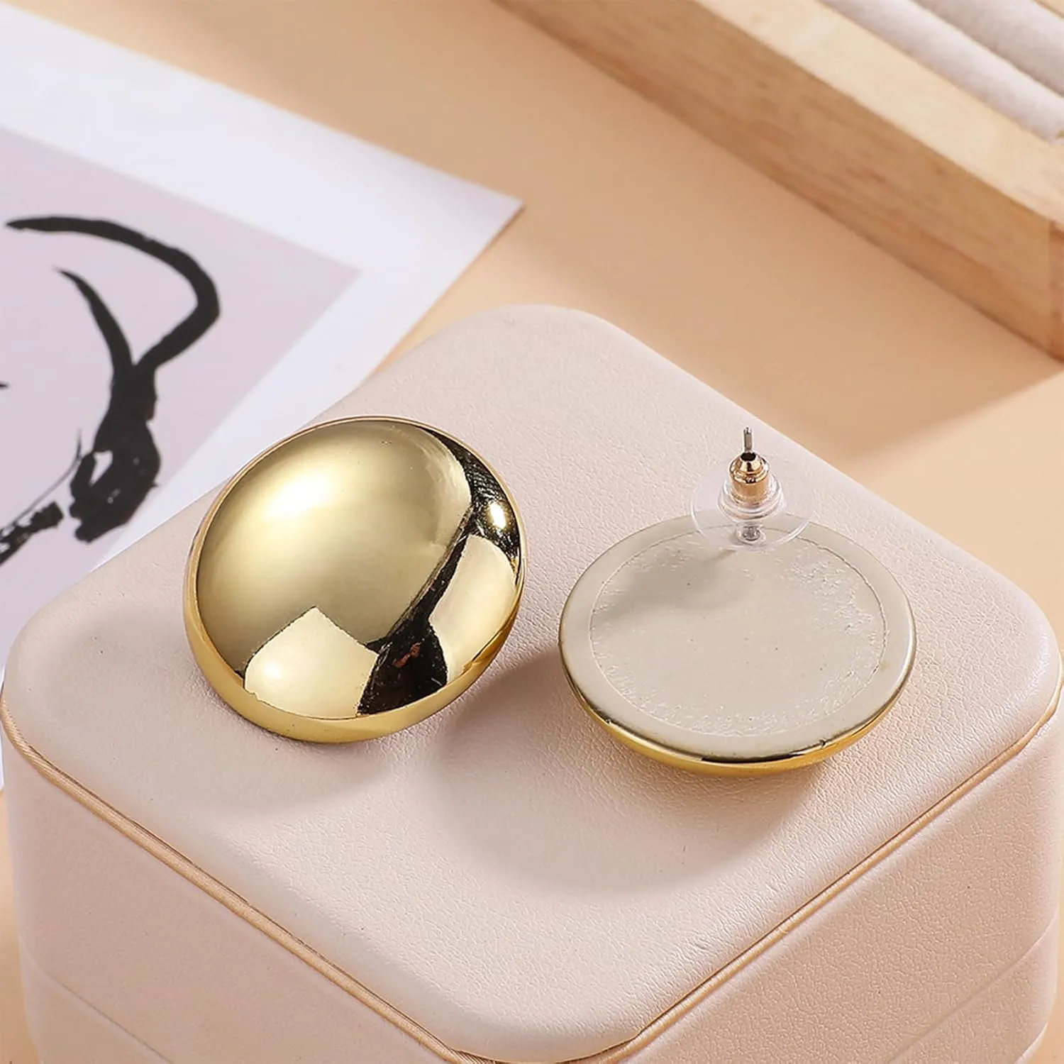 Gold Statement Earrings for Women Chunky Silver Earrings Big Gold Dangle Earrings for Women Vintage Geometri Earrings Chunky Gold Jewelry