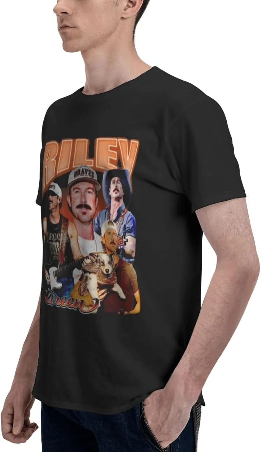 Men's Cotton Short-Sleeved T Shirt Funny Crewneck Top Tee
