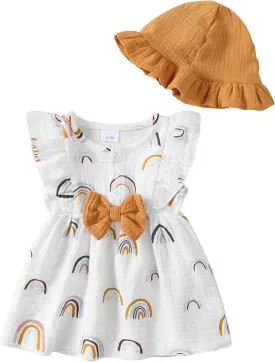 Newborn Baby Girl Clothes Cotton Linen Dresses Infant Casual Sundress Playwear Summer Toddler Girl White Dress