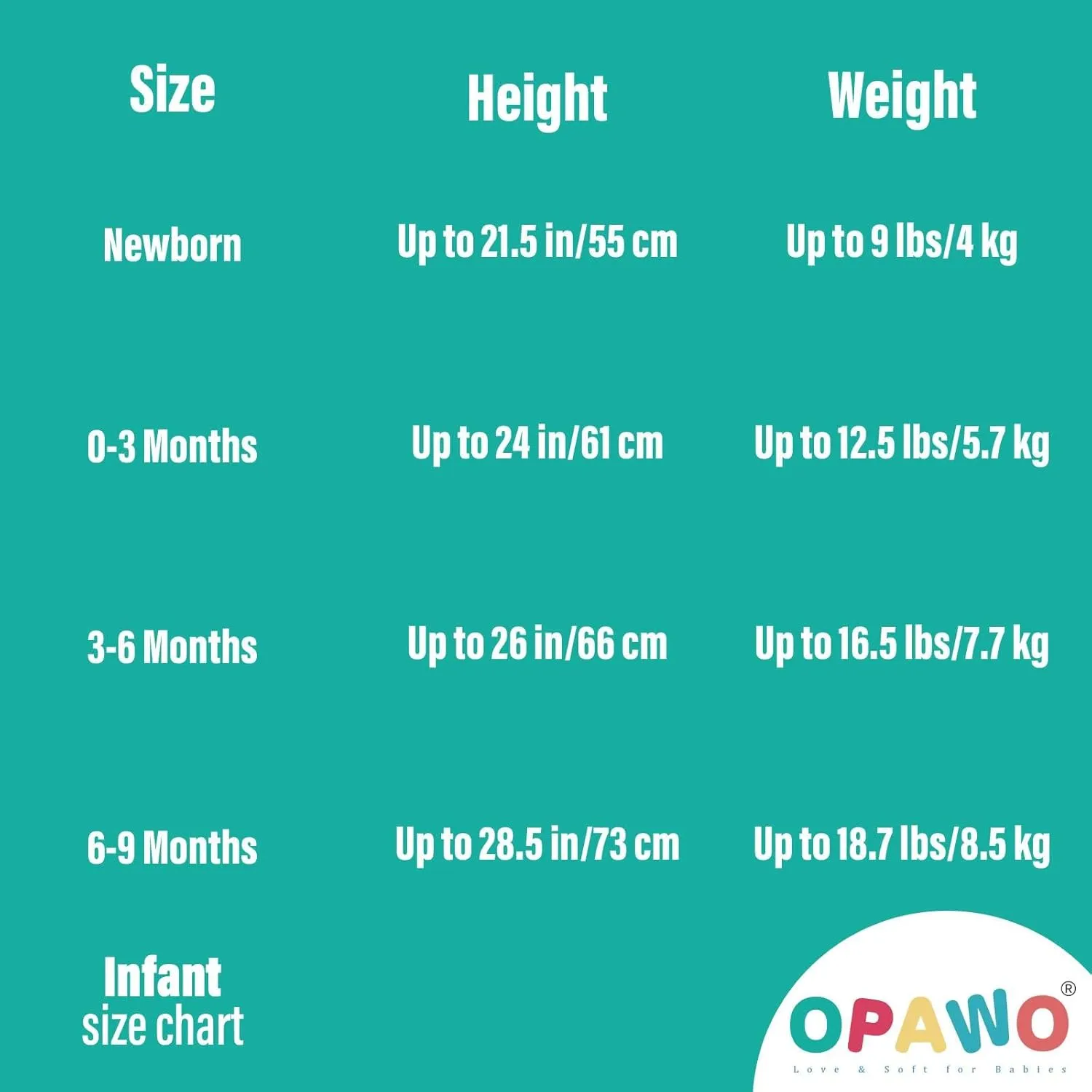 OPAWO Newborn Footie Pajamas with Mitten Cuffs Double Zipper Sleepers Baby Boy Girl Onesie Footed One-Piece Romper 0-6 Months