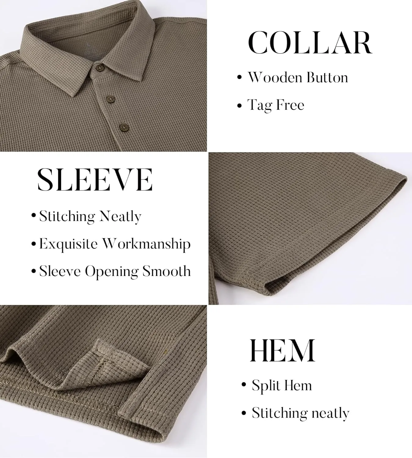 SAMERM Mens Zipper Polo Shirts Short Sleeve Casual Fashion Stylish Knit Polo T Shirt for Men