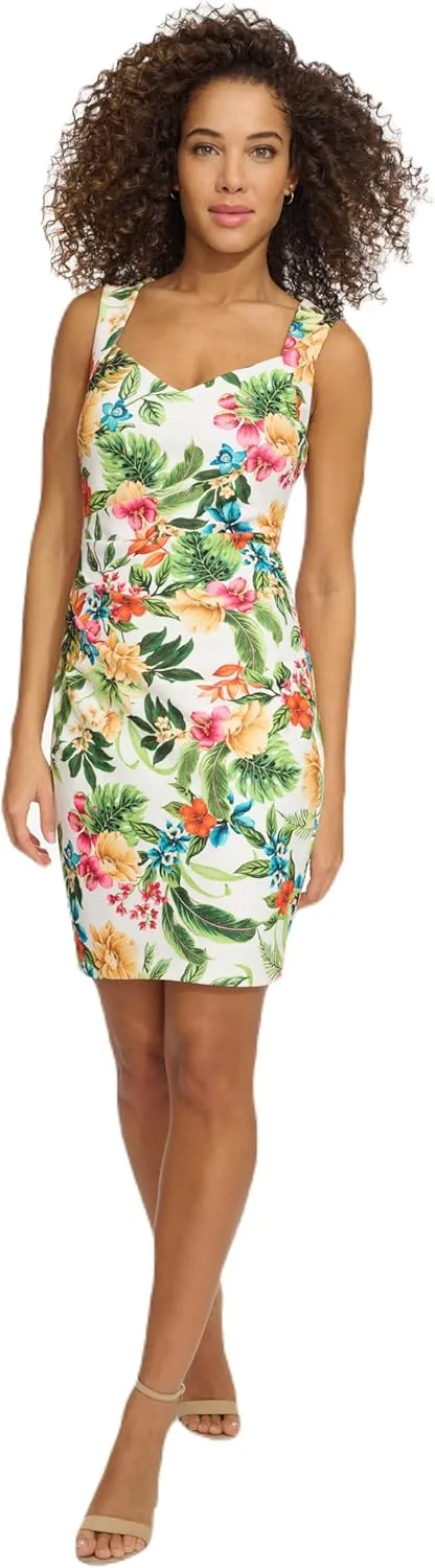 Siena Women's Sleeveless Sweetheart Neck Sheath Mini Dress
