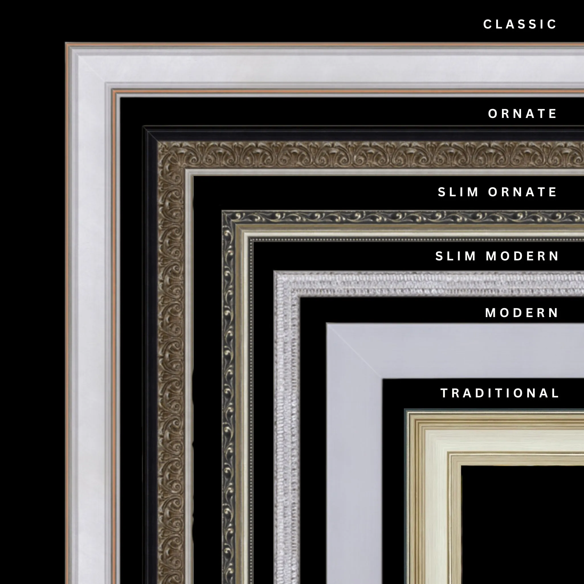 Silver 41x38 Picture Frame Ornate Traditional Classic Antique