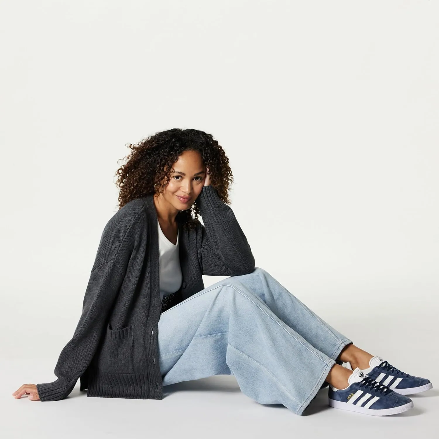 The Drop Women's Brigitte Cotton Blend Chunky Cardigan