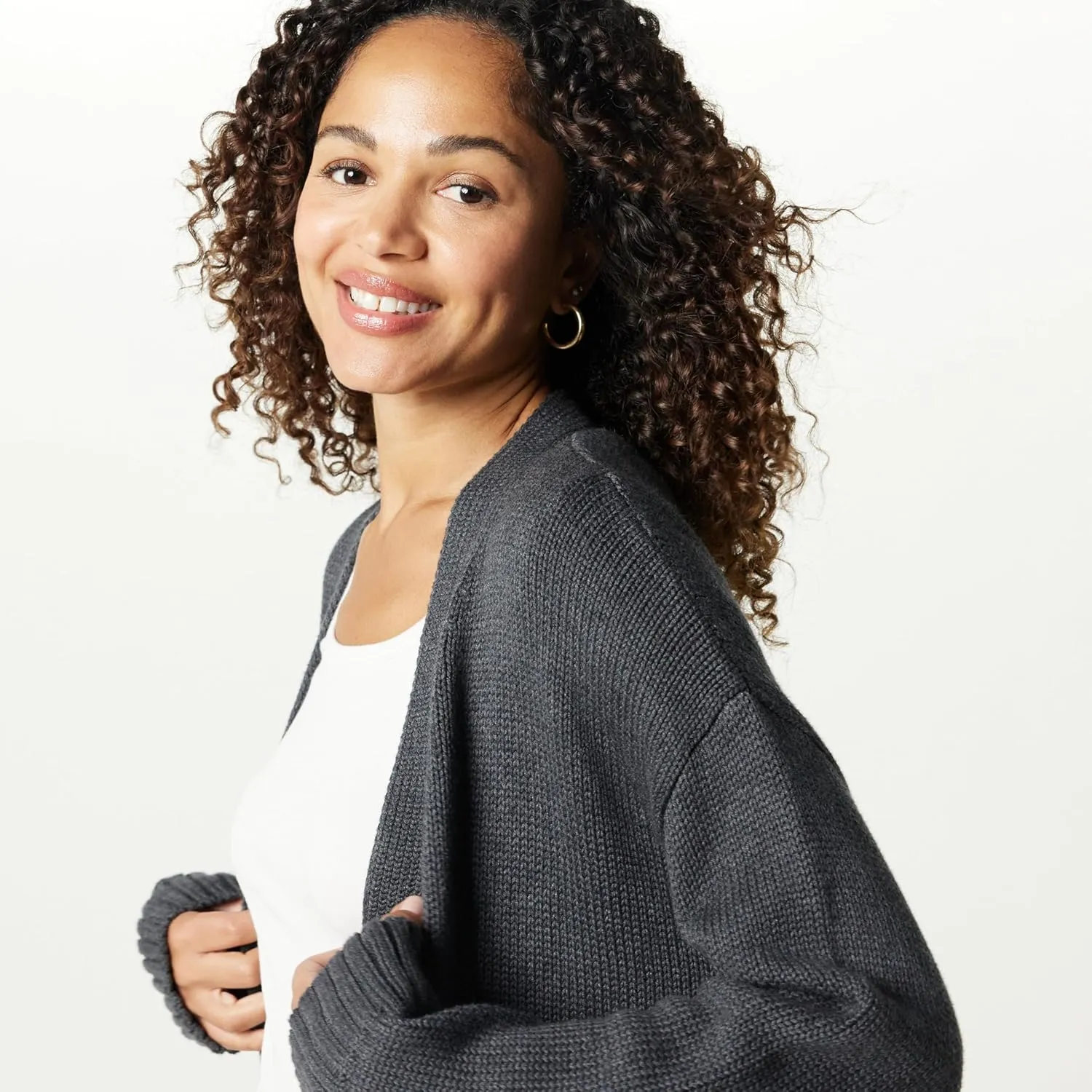 The Drop Women's Brigitte Cotton Blend Chunky Cardigan