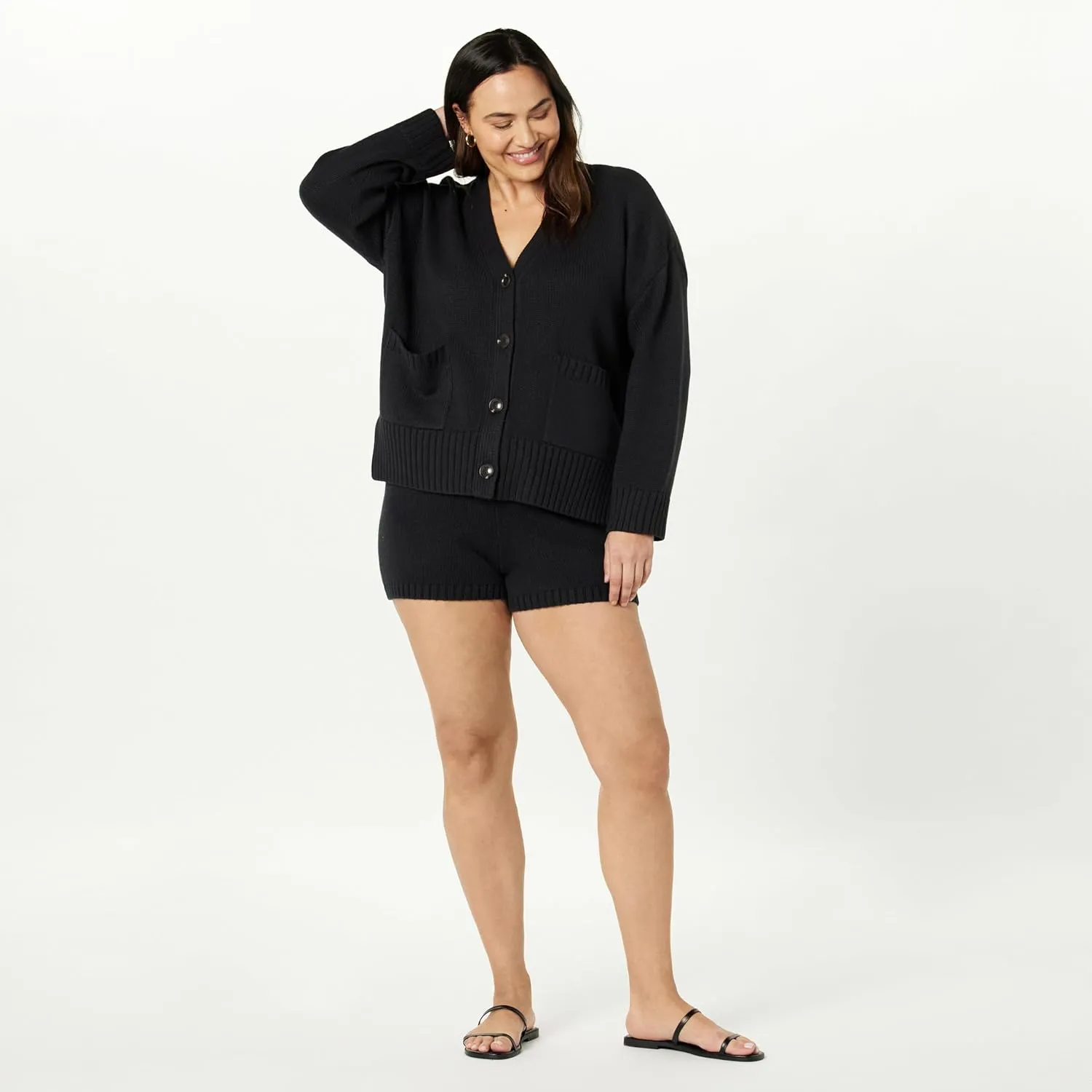 The Drop Women's Brigitte Cotton Blend Chunky Cardigan
