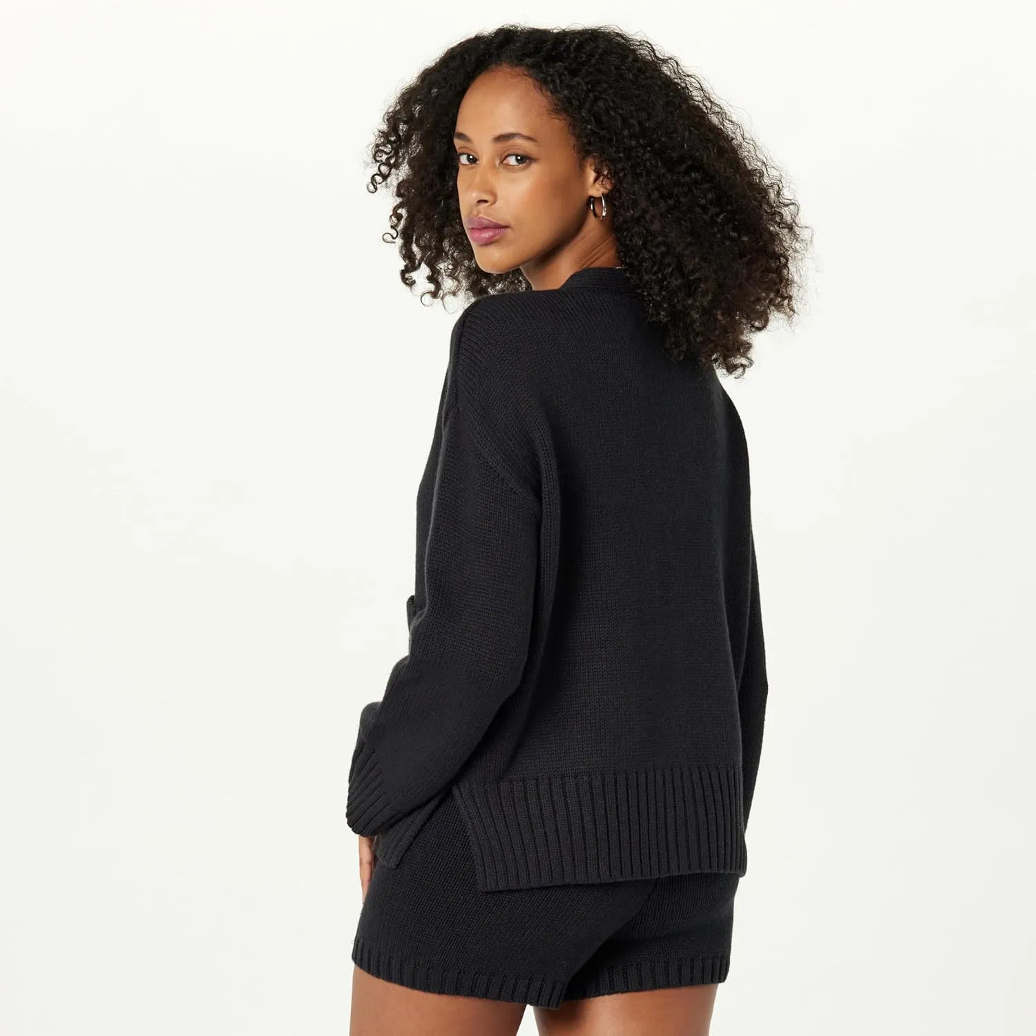 The Drop Women's Brigitte Cotton Blend Chunky Cardigan