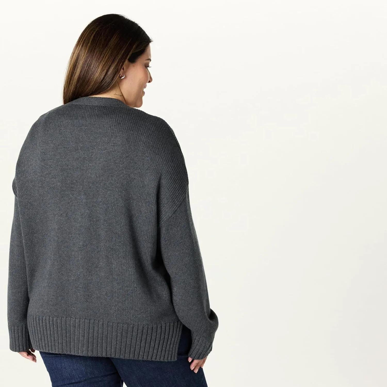 The Drop Women's Brigitte Cotton Blend Chunky Cardigan