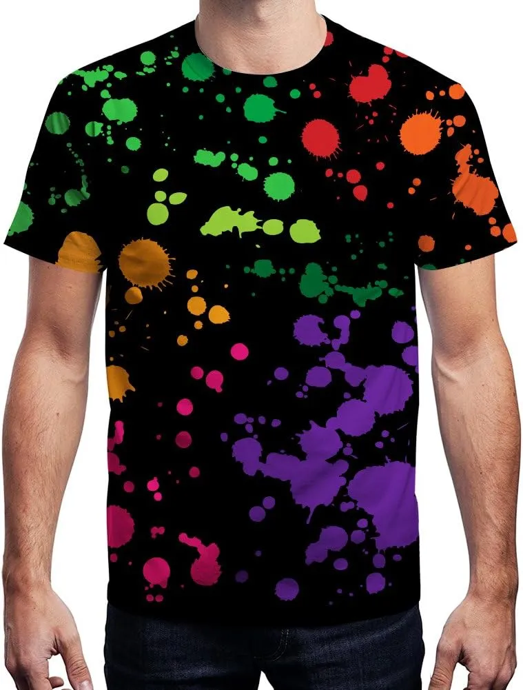 Unisex 3D Graphic Print Shirts for Mens Women Casual Short Sleeve Tee Shirts Top