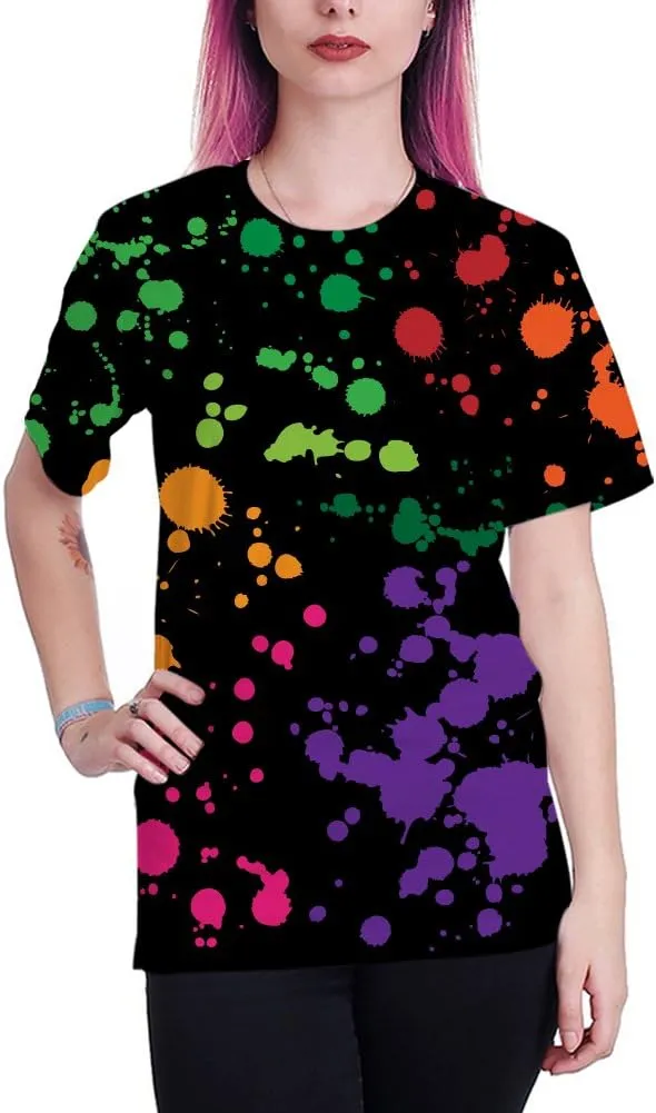 Unisex 3D Graphic Print Shirts for Mens Women Casual Short Sleeve Tee Shirts Top