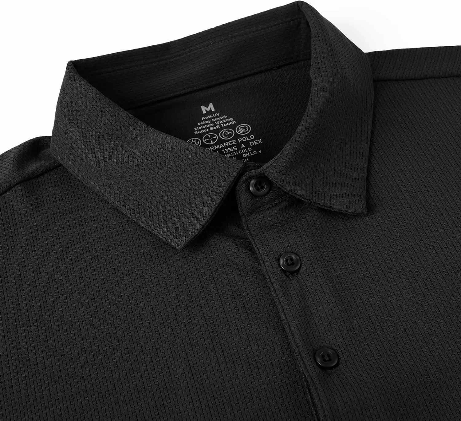 WARHORSEE Mens Golf Shirt Short Sleeve Striped Golf Polo Shirts for Men Moisture Wicking Performance Dry Fit Polo Shirts