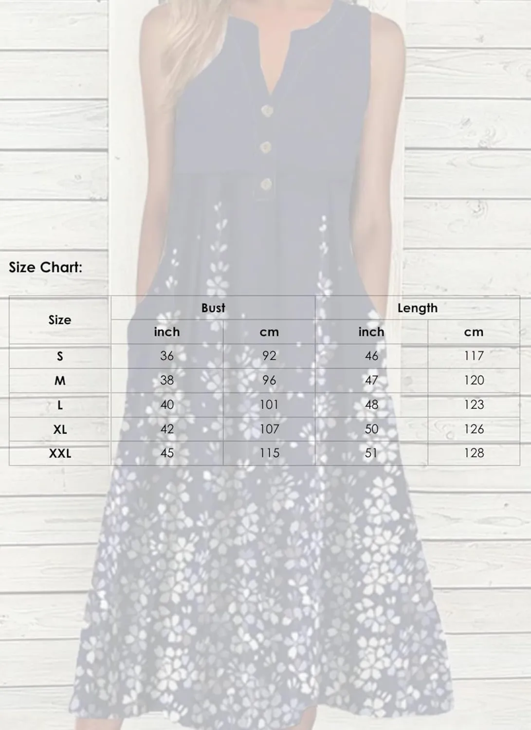 Women's 2025 Summer Front Buttons Dresses Blue Floral Print Elegant Sleeveless Round Neck Midi Dress with Side Pockets