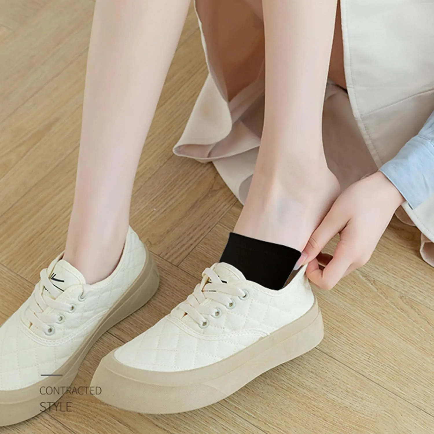 Women's Toe Topper Socks Cotton Half Socks for Women Grip Non Slip Liner No Show Toe Covers for Mules 6/8 Pairs