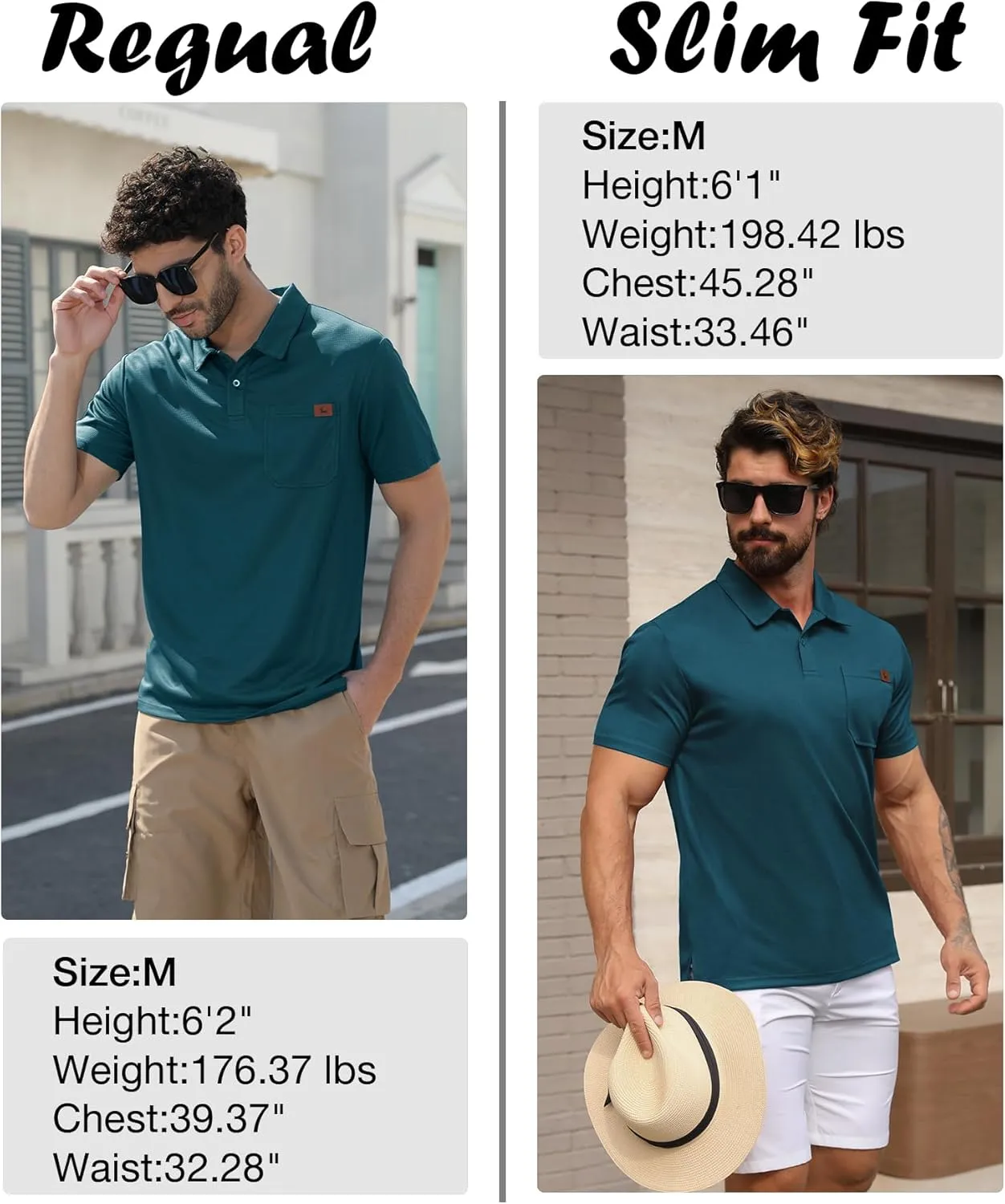ZITY Mens Waffle Polo Shirts Casual Short Sleeve Texture Polo for Men Moisture Wicking Collared T-Shirt with Pocket